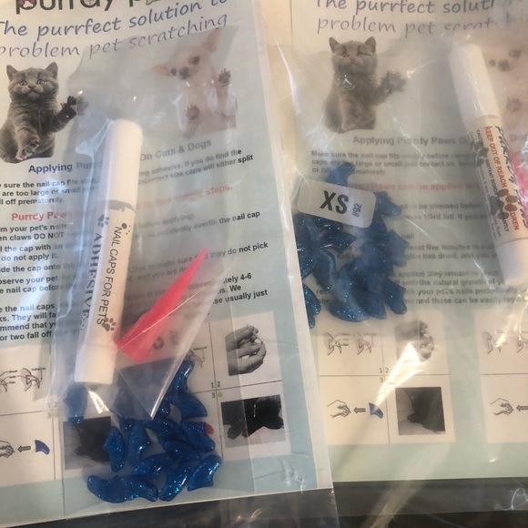 Cat Nail Tips / Caps - Purrdy Paws Claws - Size Kitten - Picture 3 of 6